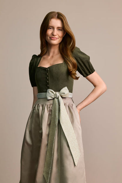 Julia Trentini Evelina Dirndl, Olive — 70cm Long