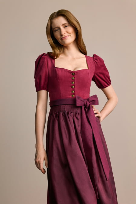 Julia Trentini Evelina Dirndl, Red — 70cm Long