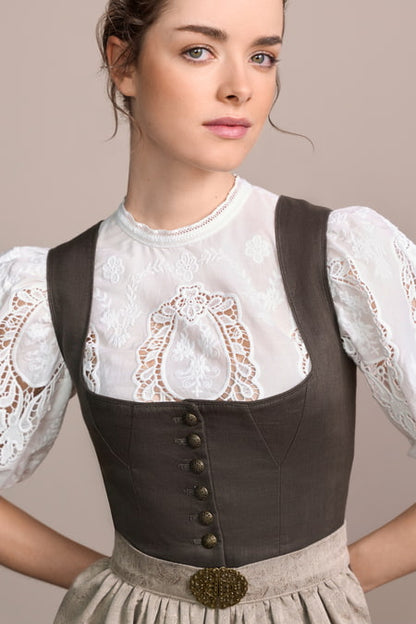 Julia Trentini Veronika Dirndl, Brown — 70cm Long