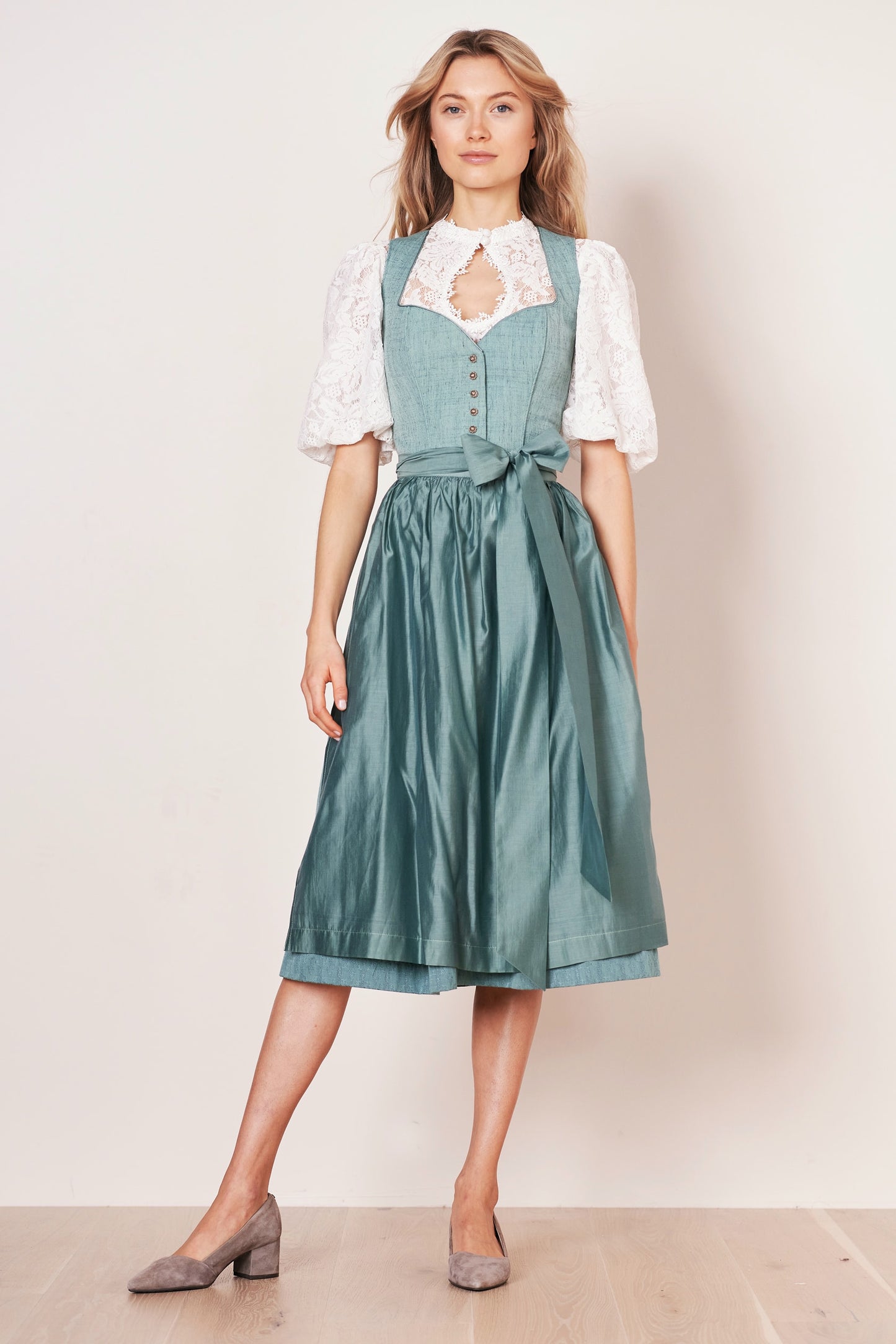 Julia Trentini Astrid Dirndl, Turquoise — 70cm Long