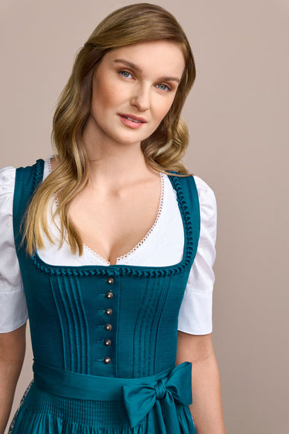 Julia Trentini Donna Dirndl, Turquoise — 70cm Long
