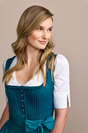 Julia Trentini Donna Dirndl, Turquoise — 80cm Maxi