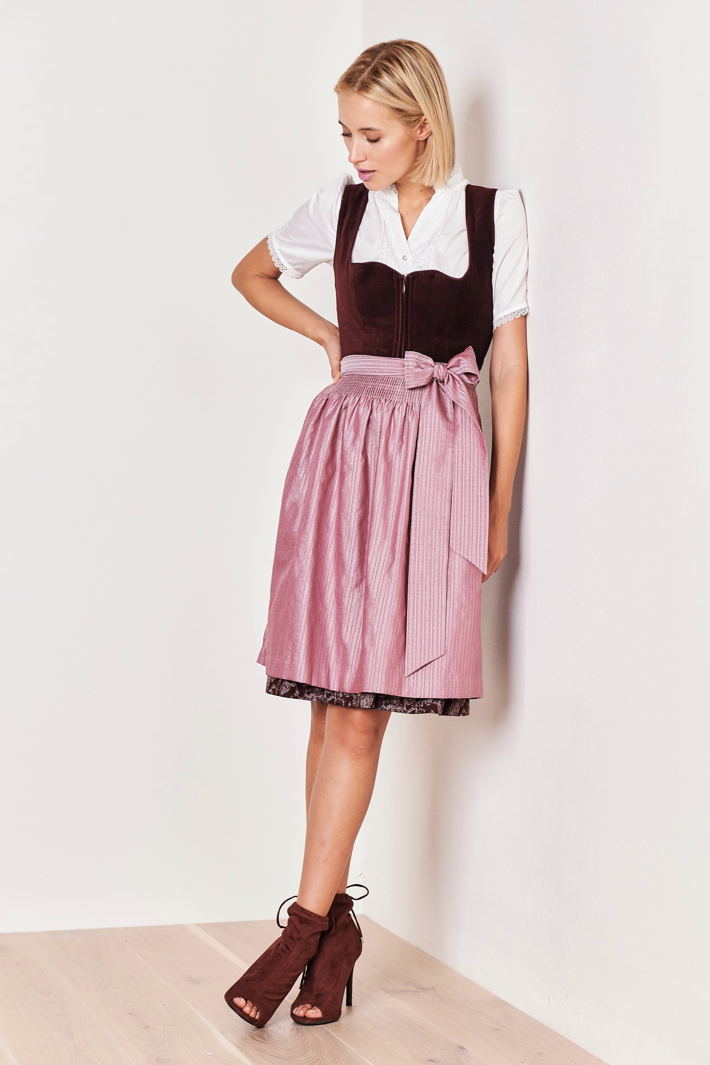 Julia Trentini Carina Midi Dirndl, Red — 60cm