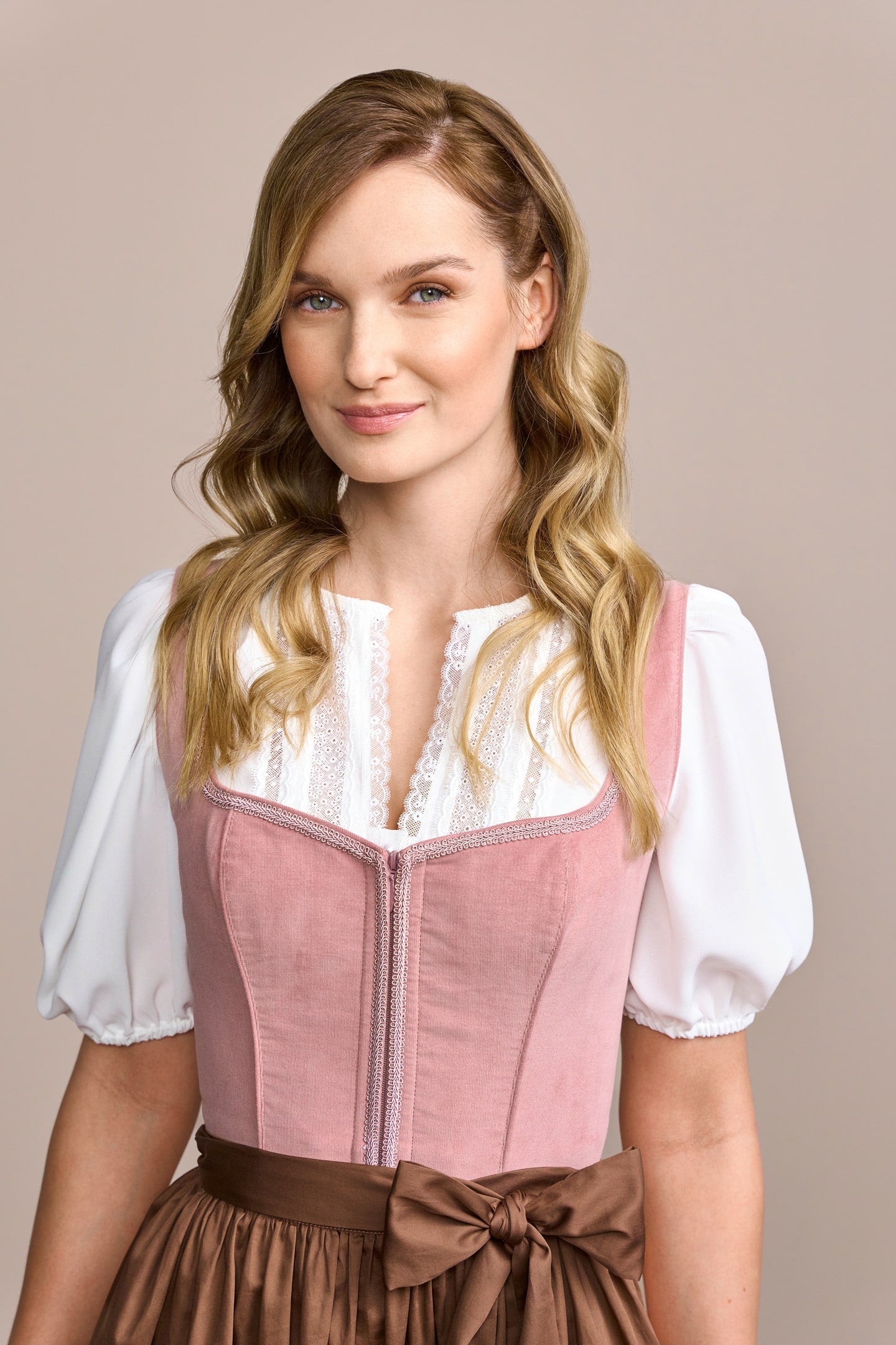 Julia Trentini Cami Midi Dirndl, Rose — 60cm