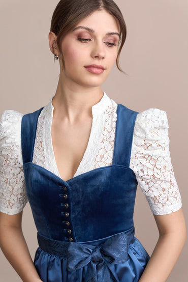 Julia Trentini Elira Dirndl, Blue — 80cm Maxi