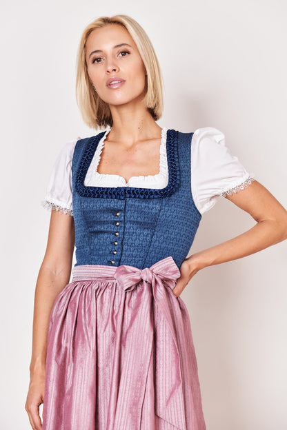 Julia Trentini Alma Dirndl, Blue — 70cm Long