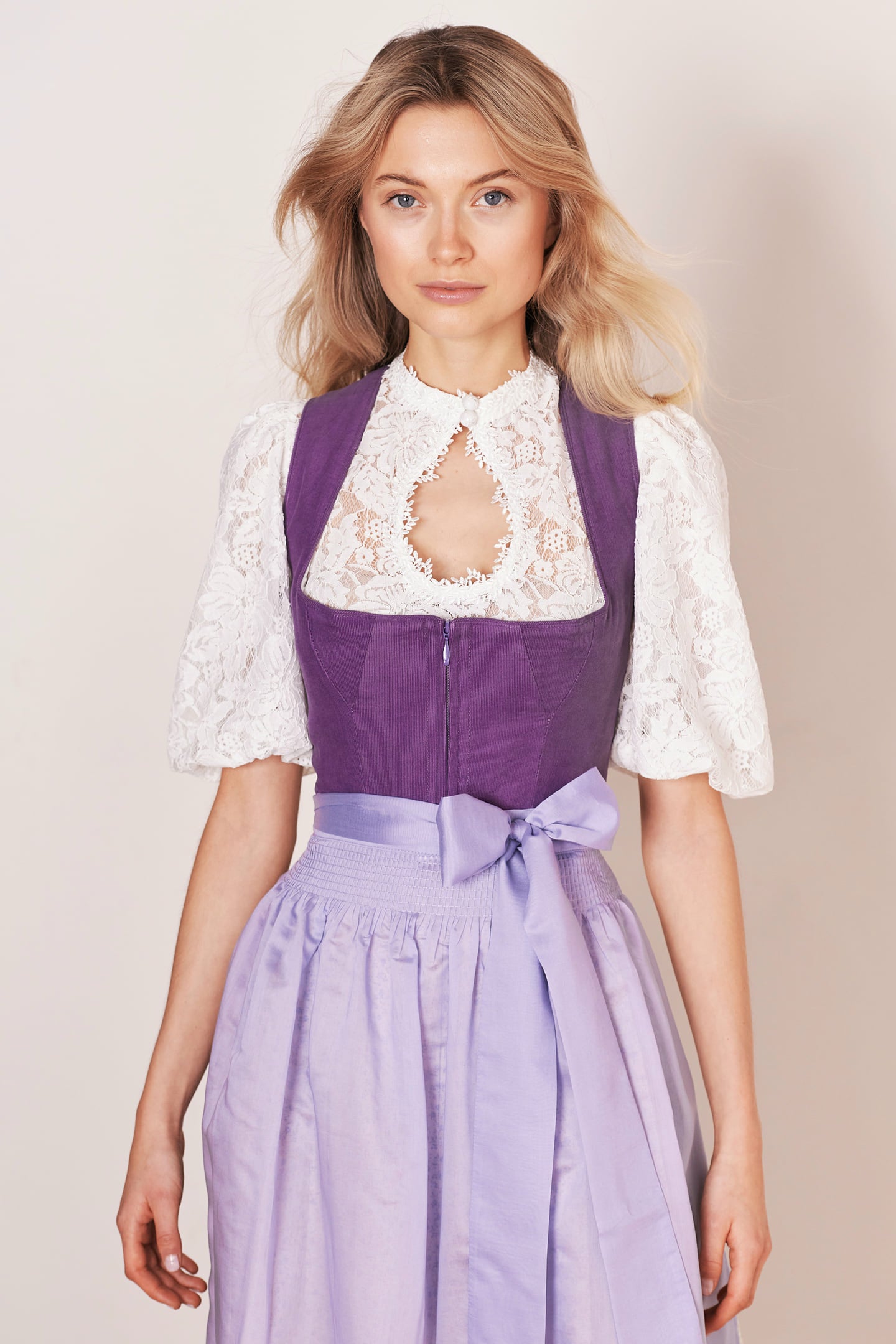 Julia Trentini Wilma Midi Dirndl, Purple — 60cm