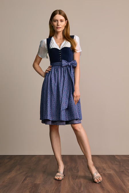 Julia Trentini Brenda Midi Dirndl, Blue — 60cm