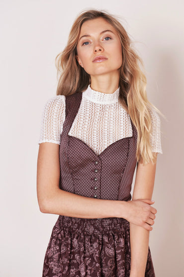 Julia Trentini Agathe Midi Dirndl, Red — 60cm