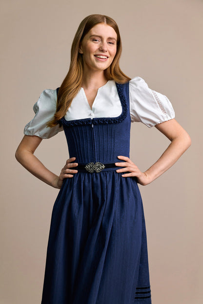 Julia Trentini Fabiana Midi Dirndl, Blue — 60cm