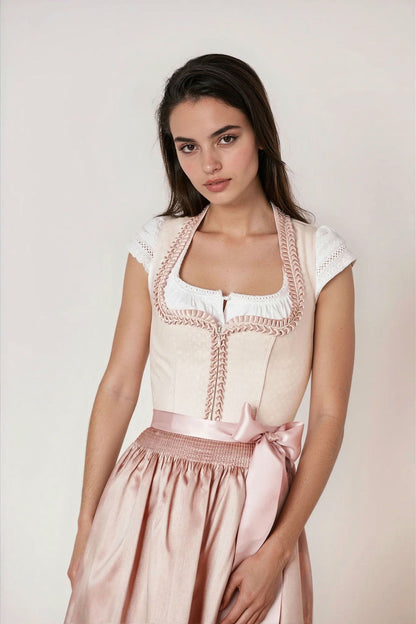 Julia Trentini Claudia Midi Dirndl, Rose — 60cm