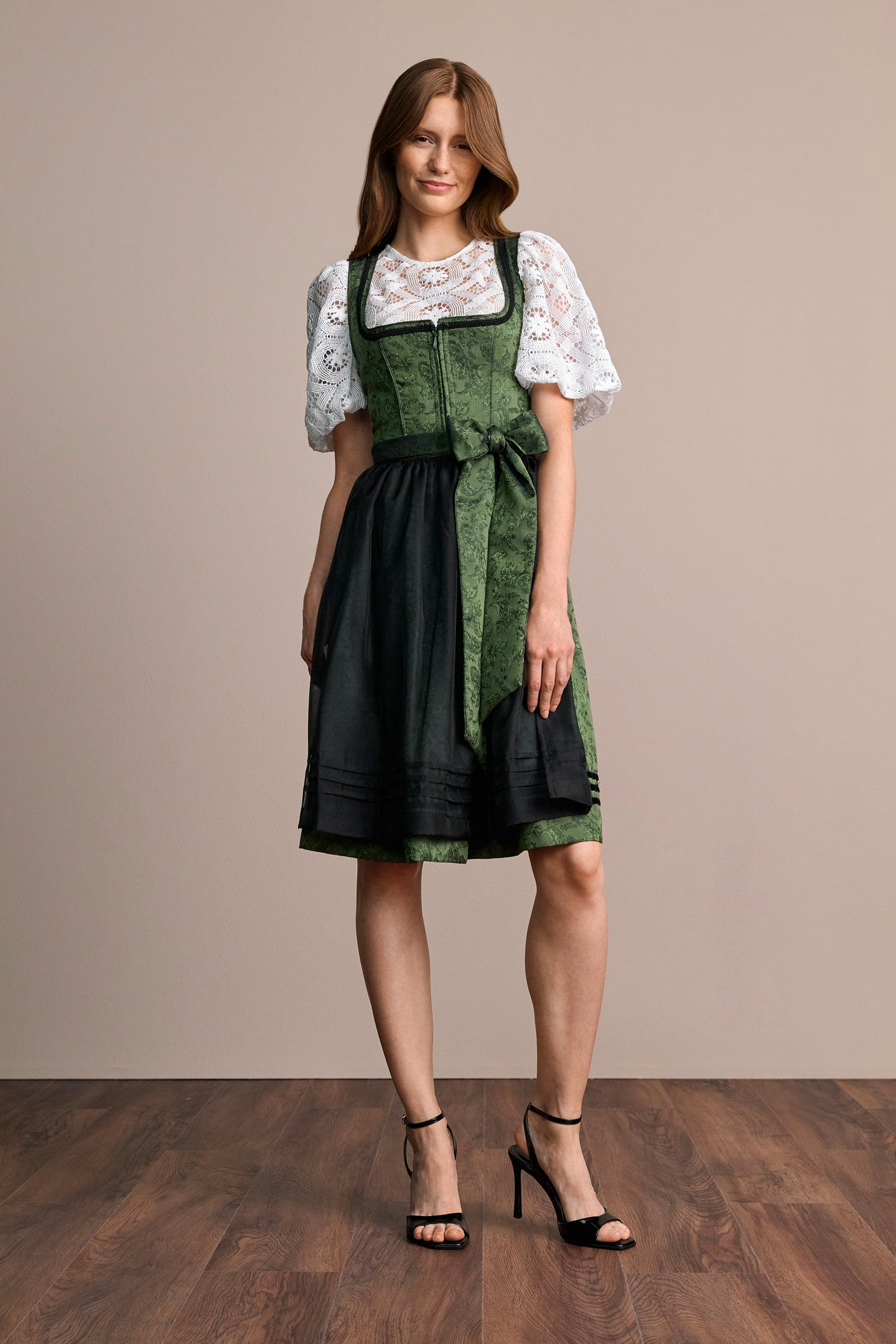 Julia Trentini Floriane Midi Dirndl, Green — 60cm