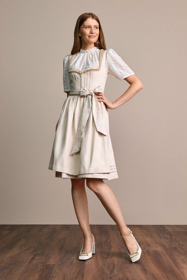 Julia Trentini Cecilia Midi Dirndl, Beige — 60cm