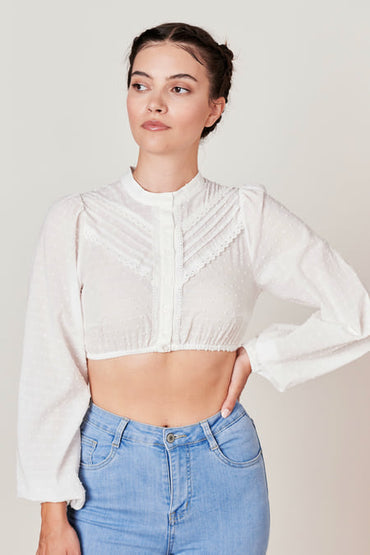 Julia Trentini Fenja Dirndl Blouse, Ecru