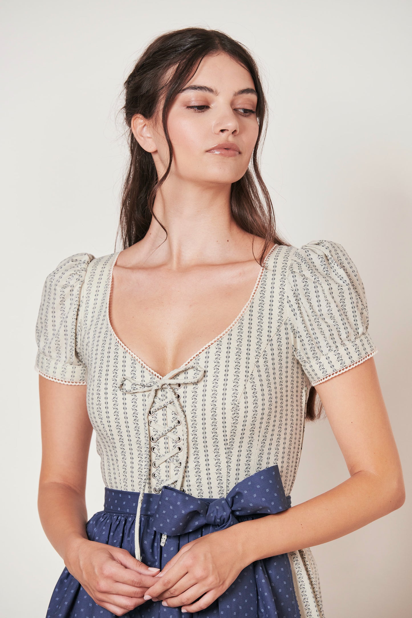 Julia Trentini Meike Dirndl, Blue — 70cm Long