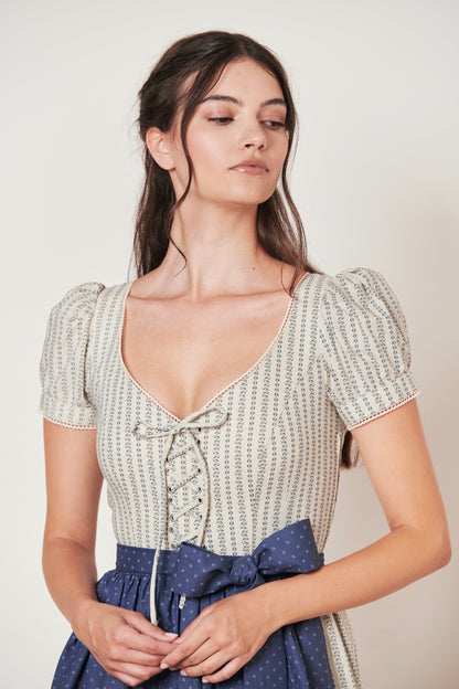 Julia Trentini Meike Dirndl, Blue — 70cm Long