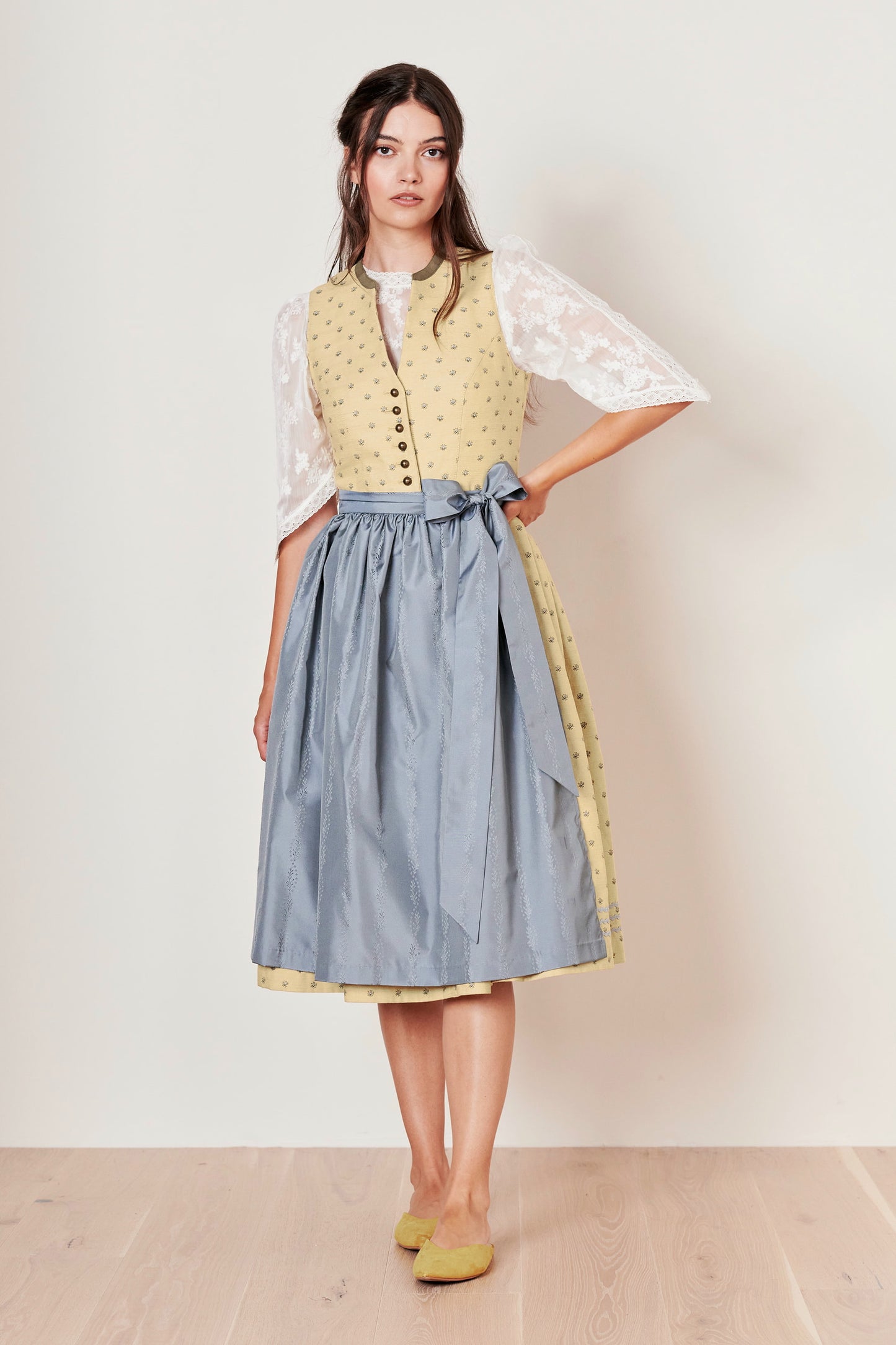 Julia Trentini Ramona Dirndl, Yellow — 70cm Long