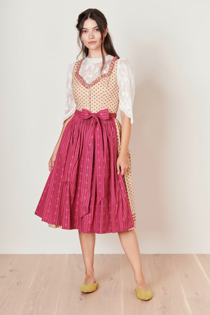 Julia Trentini Madita Dirndl, Beige — 70cm Long