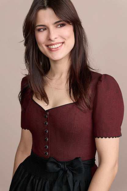 Julia Trentini Aviana Dirndl, Red — 80cm Maxi