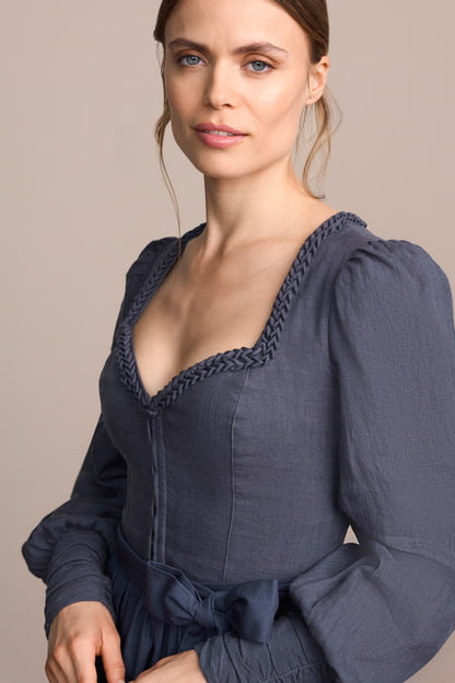 Julia Trentini Fenella Dirndl, Blue — 80cm Maxi
