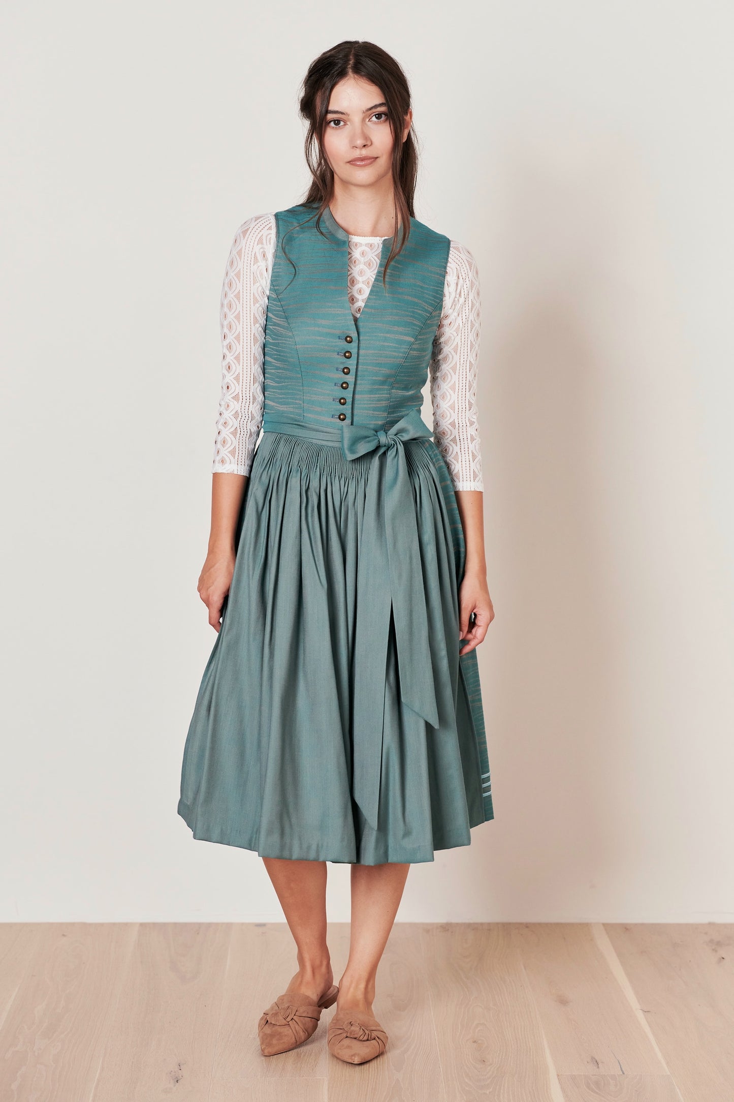 Julia Trentini Elke Dirndl, Turquoise — 70cm Long