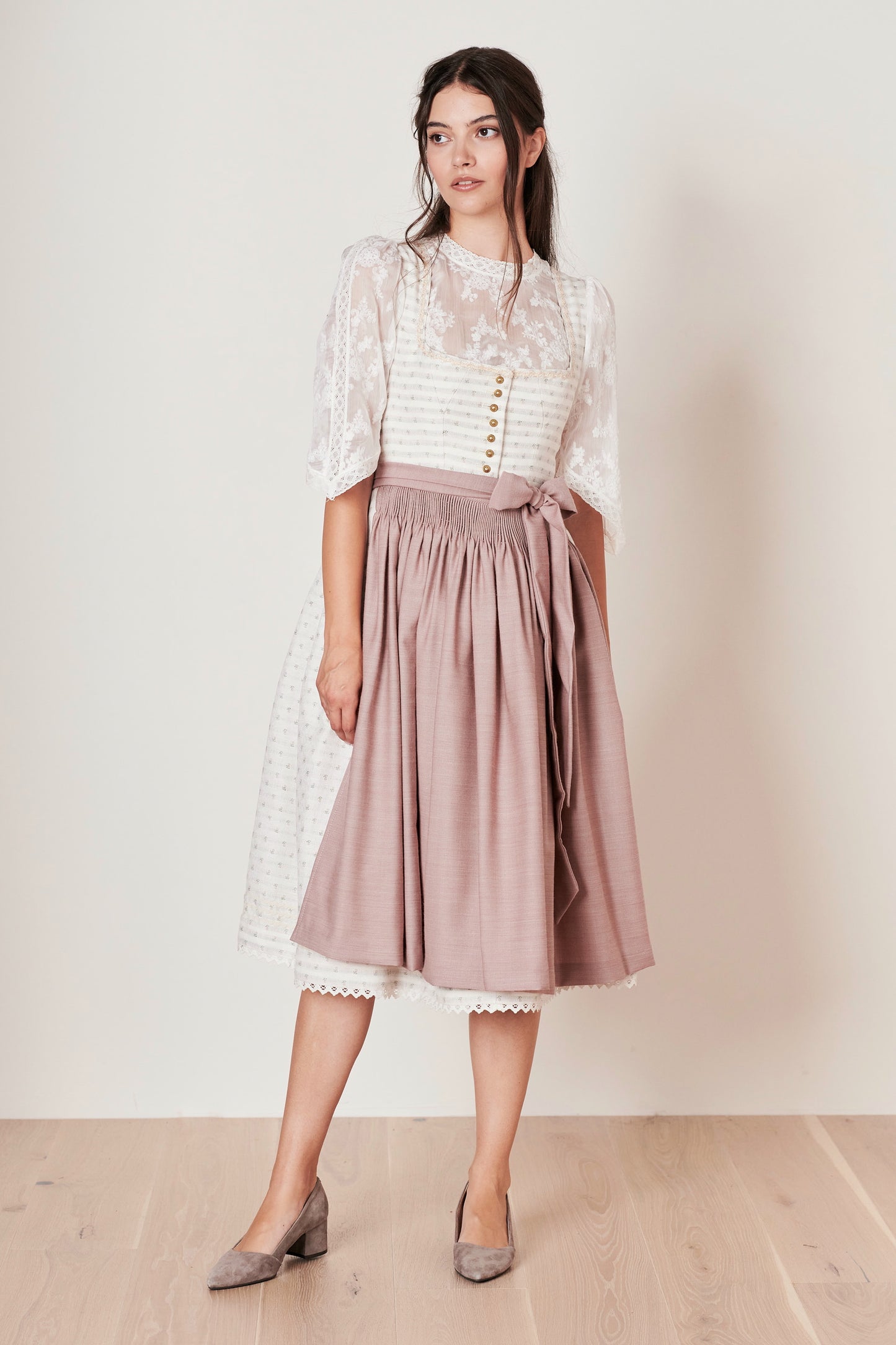 Julia Trentini Latizia Dirndl, Beige — 70cm Long