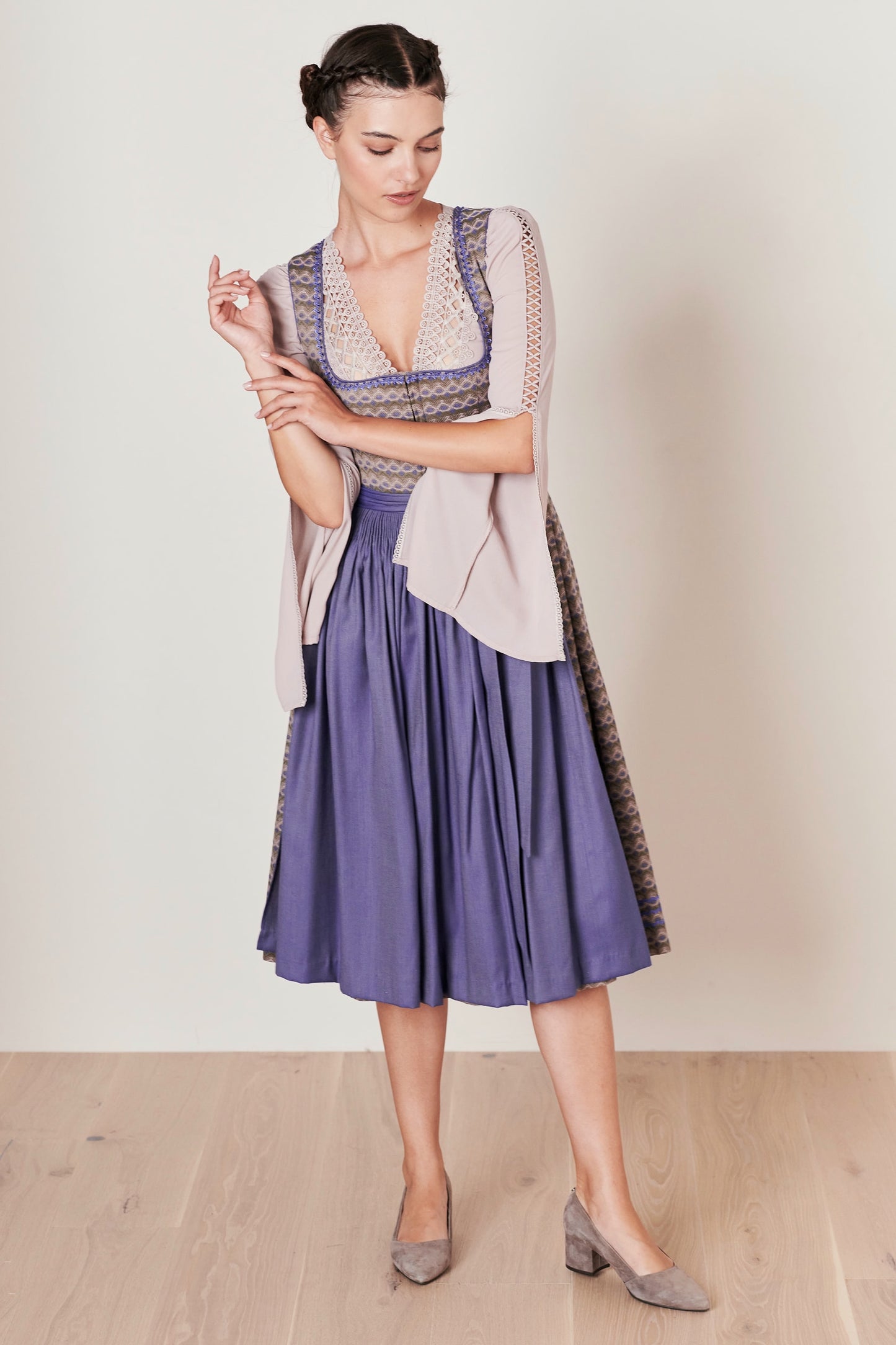 Julia Trentini Rafaela Dirndl, Purple — 70cm Long