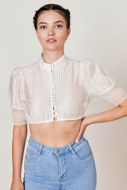 Julia Trentini Sibylle Dirndl Blouse, Ecru