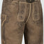 Trentini Men's Lederhosen "Emil" brown with belt