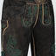 Trentini Men's Lederhosen "Oskar" dark brown with belt