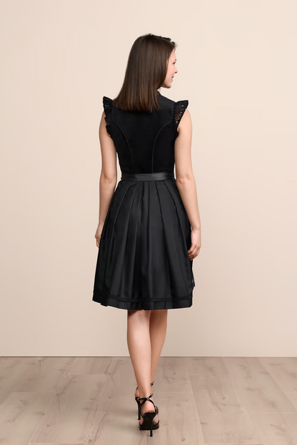 Kruger Midi Dirndl 2pcs. 60cm "Calista" black