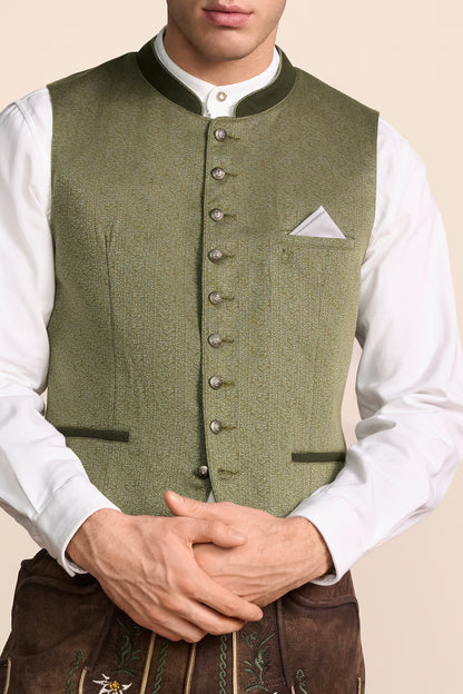 Krüger 'Elyas' Traditional Vest — Olive (52)