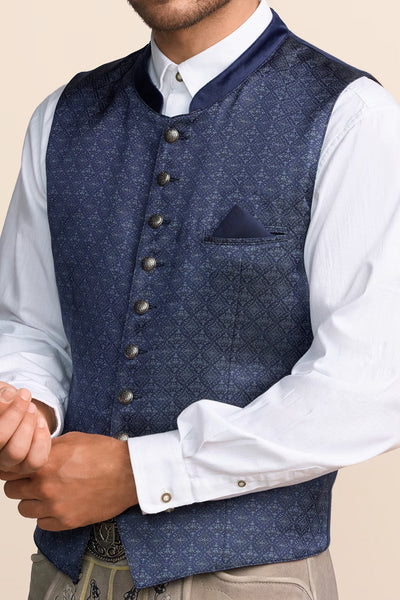 Kruger Traditional Vest "Petros" blue