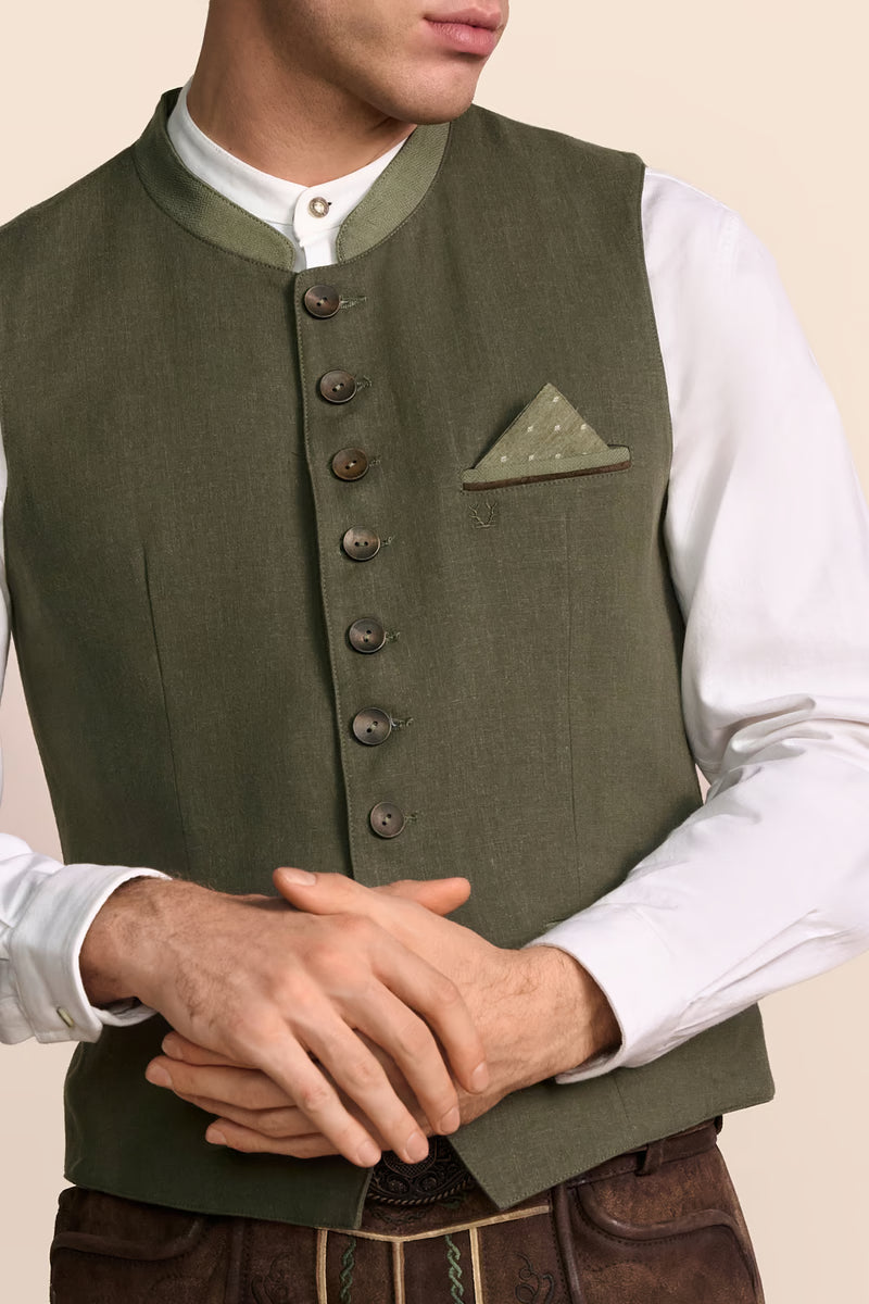 Krüger 'Camilo' Traditional Vest — Olive (52)