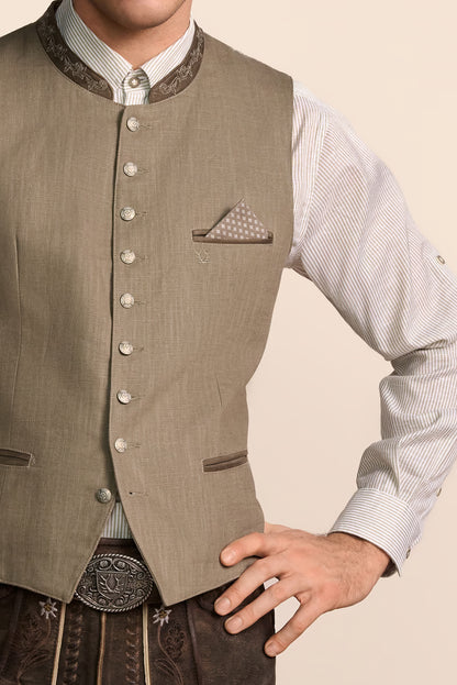Krüger 'Lyam' Traditional Vest — Beige