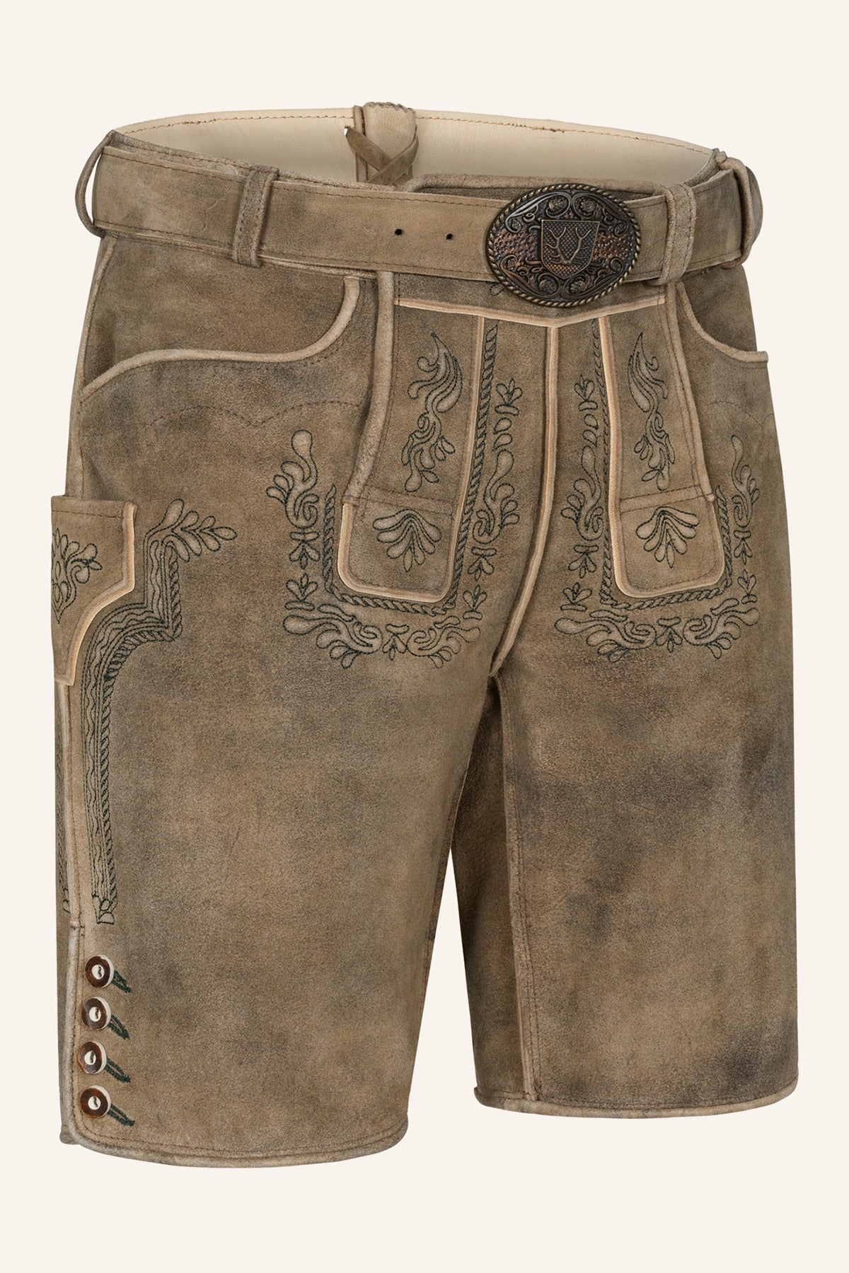 Kruger Karim lederhosen brown washed, back