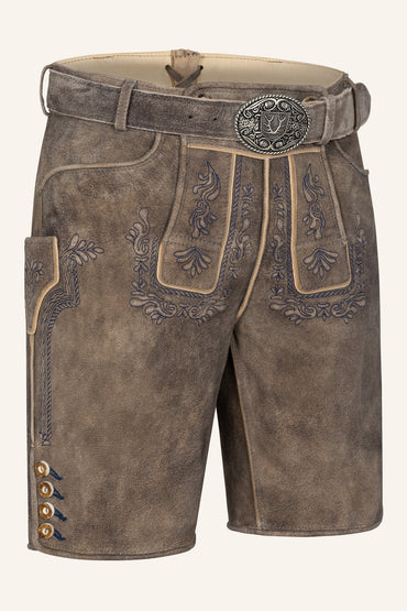 Kruger Karim lederhosen brown, back