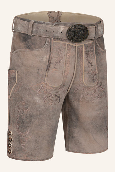 Kruger Delio lederhosen brown, back