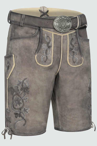 Kruger Mirko lederhosen gray, back