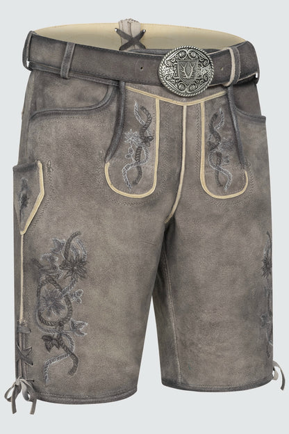 Kruger Mirko lederhosen gray, back