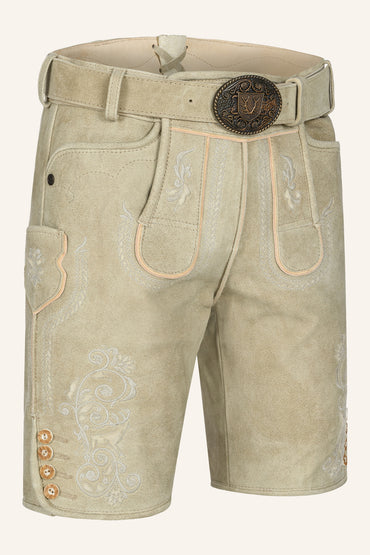 Kruger Miquel lederhosen beige, back