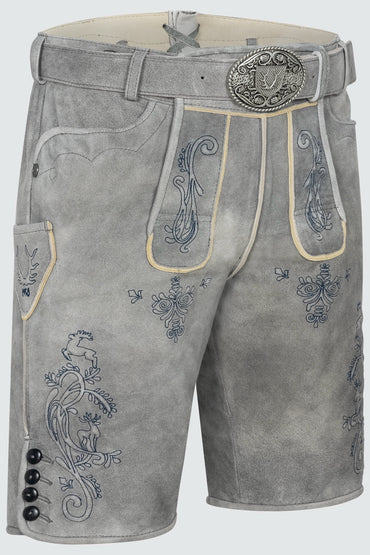 Kruger Lucius lederhosen gray, back