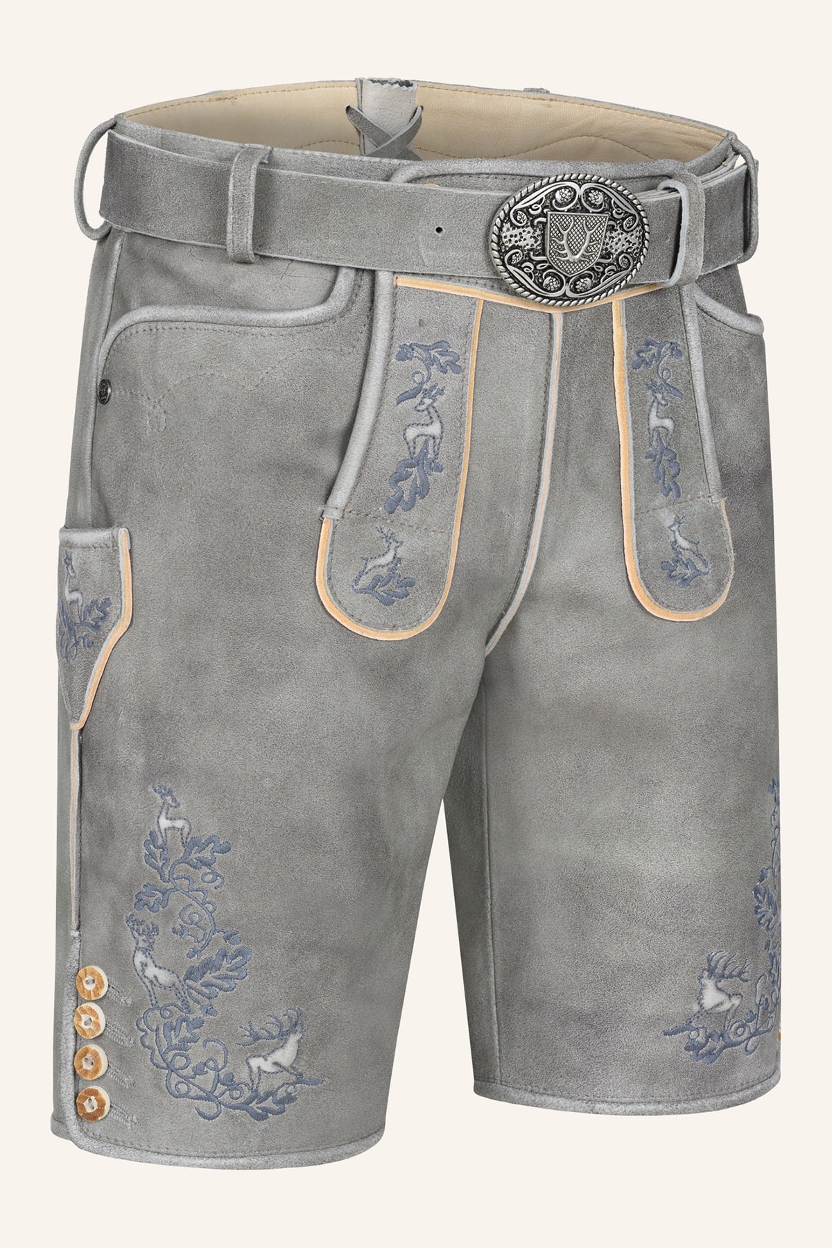 Kruger Berat lederhosen gray, back