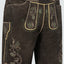 Kruger Men's Lederhosen "Adreon" (brown) with Belt