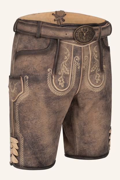 Kruger Magnus lederhosen brown, back