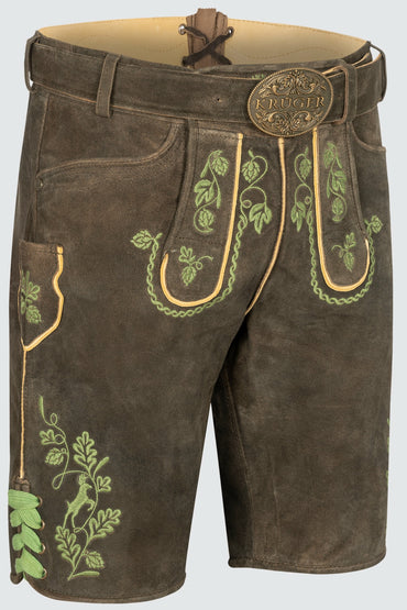 Kruger Cassius lederhosen brown, back