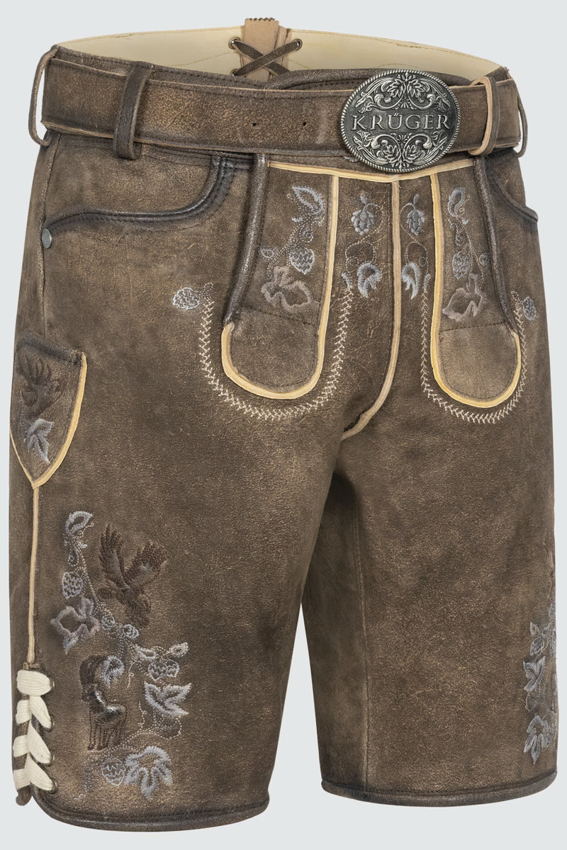 Kruger Men's Lederhosen "Ulli" brown/tan