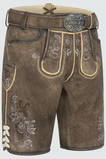 Kruger Men's Lederhosen "Ulli" brown/tan