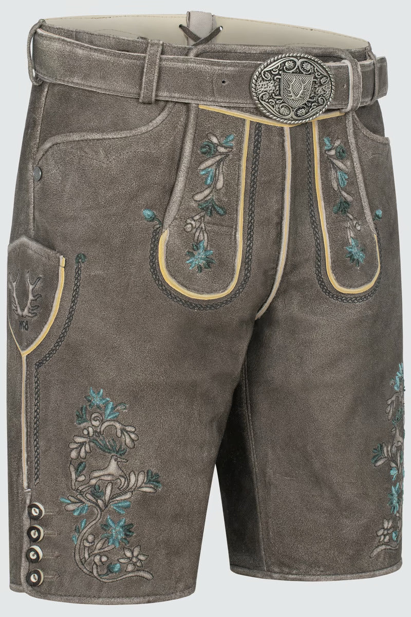 Kruger Men's Lederhosen "Jorrit" (brown) with Belt