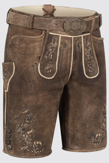 Kruger Mischa lederhosen brown, back